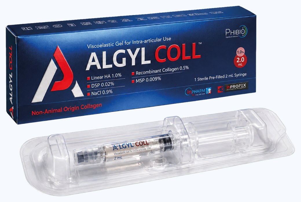 Algyl COLL – Packung mit vorgefüllter Injektionsspritze